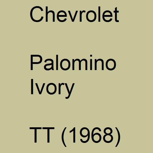 Chevrolet, Palomino Ivory, TT (1968).